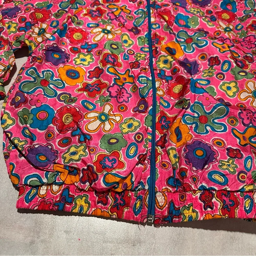 Vintage Colorful Floral Windbreaker - Picture 2 of 8